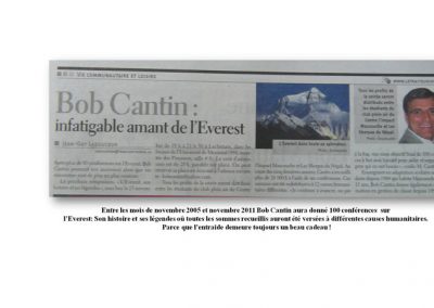 Bob Cantin infatigable amant de l'Everest
