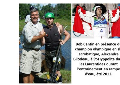 Bob Cantin en présence du champion olympique ski acrobatique